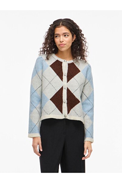 VILA Strickjacke VIKAYLA Karierte