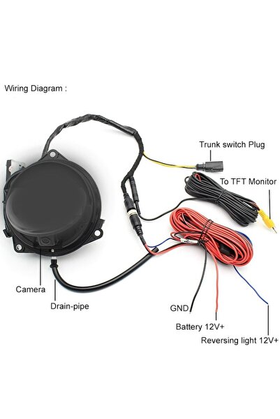 OEM Flip emblem rear camera for VW Golf 7 - FA-G7 Black