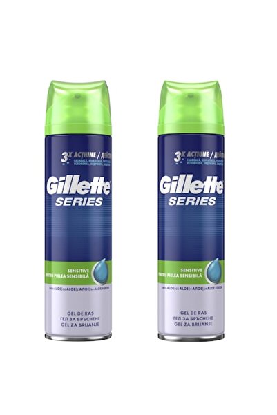 Gillette Promo Pack: 2 x Series Sensitive Shaving Gel, 200 ml