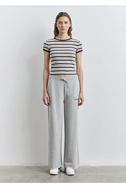 Mavi Kadin Gri Örme Pantolon Gri Melanj Eşofman Altı 1011034-83096-Std