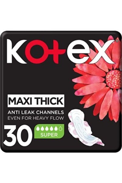 Kotex فوط صحية ماكسي كبيرة بأجنحة، 30 فوطة