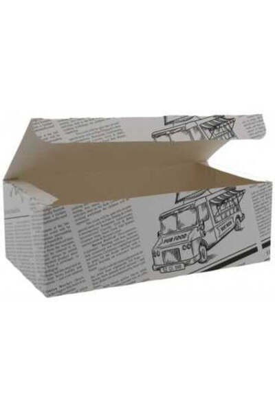 Sofipex Cardboard menu box with flap (newspaper style) 225 x 120 x 77 mm, 200...