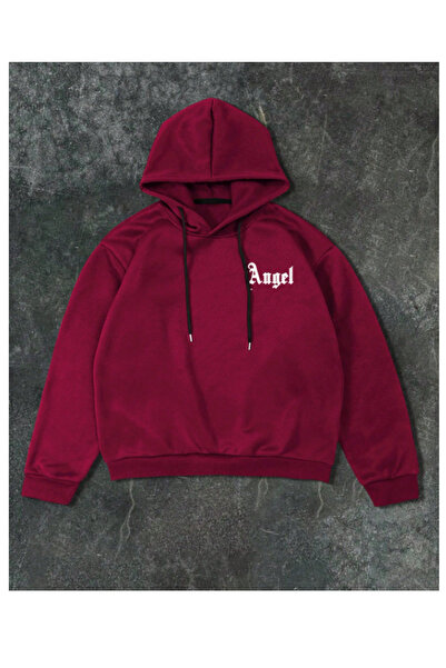 MOONBULL Men's Angel Wing Printed Hooded Sweatshirt