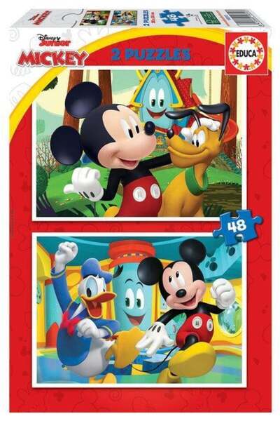 EDUCA Puzzle 2x48 pieces with Mikey Mouse Fun House 19312