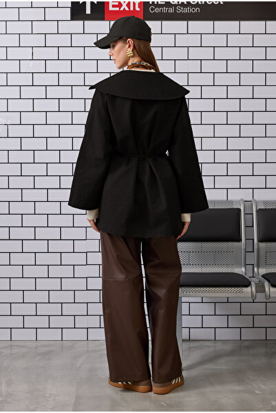 HEQA Μπουφάν κιμονό μαύρο