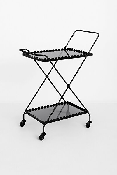 NZONE STORE Black metal food service cart
