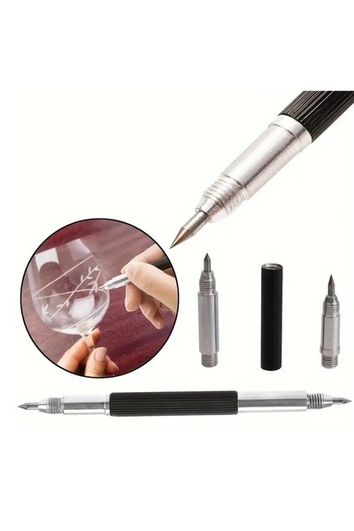 LUXER Stilou de gravat manual cu vârf din tungsten pentru metal, sticlă și ce...