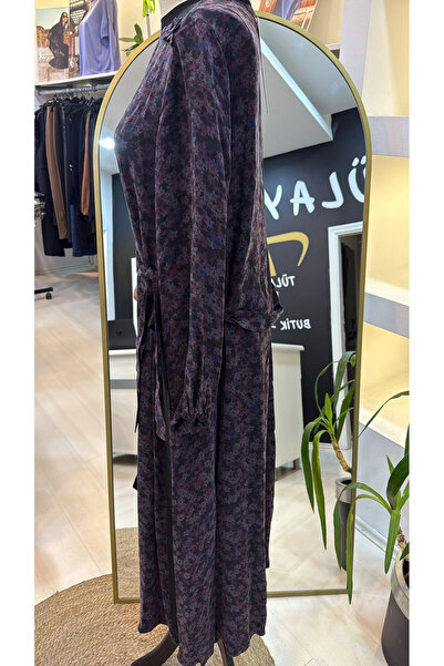 MissWhence Patterned Cupro Dress 38829 Li̇la