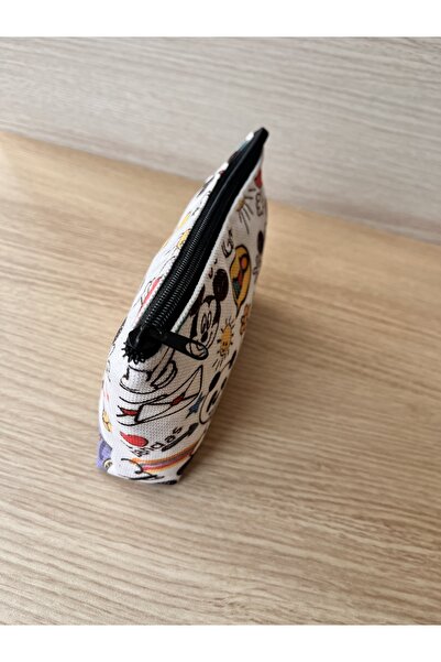 Kalemlik Dünyası Pattern Designed Cloth Gusset Bag Multi-Purpose Pen Holder Organizer Volkbag