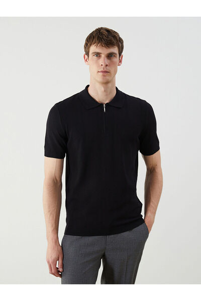 LC Waikiki Pulover pentru bărbați cu mânecă scurtă, cu guler polo, de sezon n...