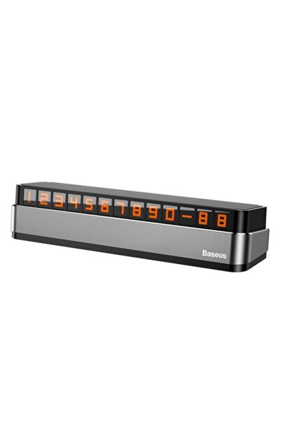 OEM Suport pentru număr de telefon auto, 13x3 cm, gri metalizat