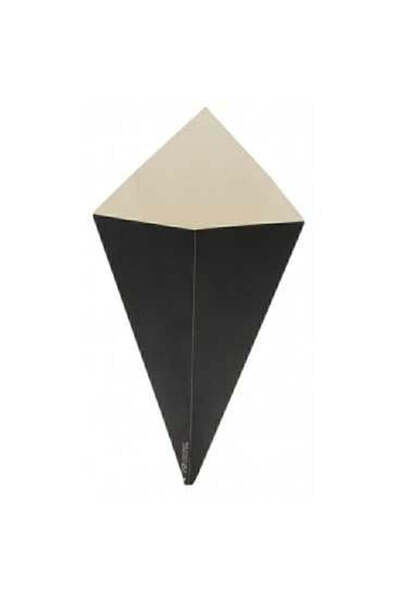 Sofipex Black hexagonal cardboard cones 250 g, 200 pcs/set