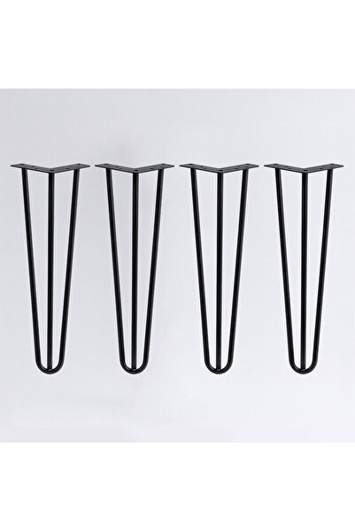 Badem10 Martı Metal 4-Piece Coffee Table Leg Set 41 cm Furniture Support Riser Leg Set Easy Assembly