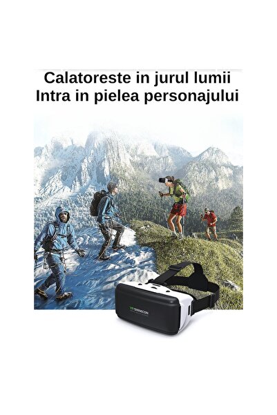 VR Shinecon Shinecon 3D VR Headset for Phones (4.7-6 in), Acrylic Lenses, Controller, ABS, 183g, Black