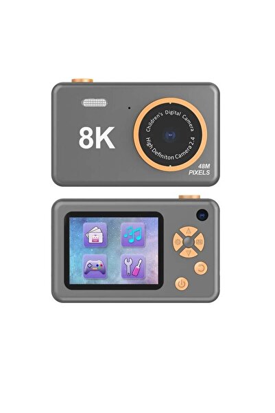 Generic كاميرا فيديو محمولة للأطفال بدقة 8K - أسود