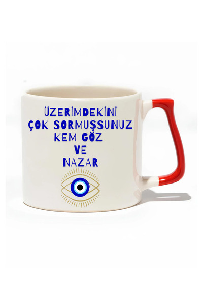 baskigo.com You'Ve Asked Me Too Many Questions Kem Göz Ve Nazar Luxury Mug - Gift Ceramic Mug