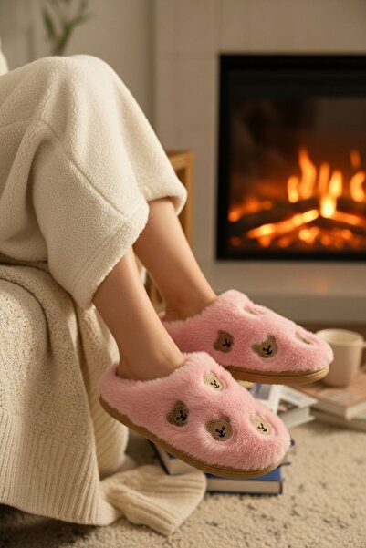 Modafırsat Γυναικείες παντόφλες καθημερινής χρήσης Παντόφλες από βελούδινο μαλλί με επένδυση από γούνα Παντόφλες για επισκέπτες Παντόφλες νυφικού σπιτιού