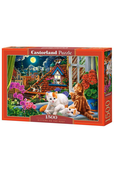 Castorland Puzzle 1500 piese Pisicuțe pe acoperiș 152056