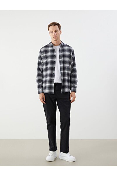 LC Waikiki LCWAIKIKI Classic Regular Fit Long Sleeve Plaid Poplin Men's Shirt