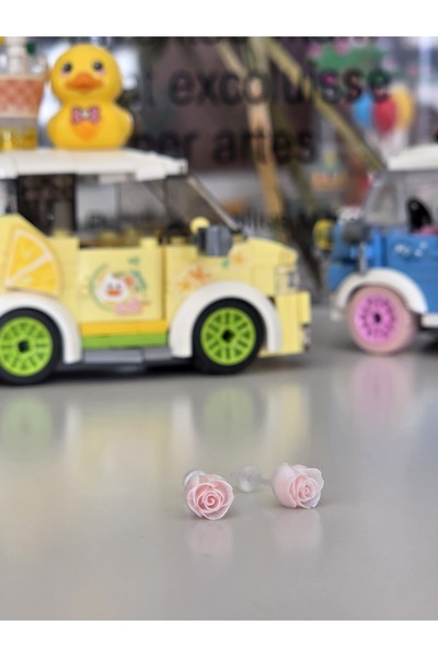 AyShope Antiallergic Transparent Tip Bioplast Rose Patterned Silicone Earring...