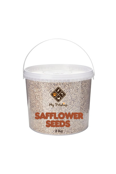 MyPetShop ® Premium Safflower Seeds for Birds, 2 kg, High-Energy Wild Bird Food