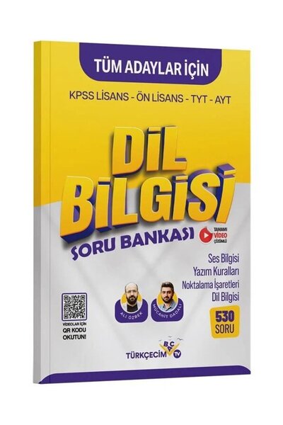 Anla Kazan Yayınları Türkçecim 2026 TV KPSS TYT AYT Dil Bilgisi Soru Bankası