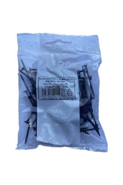 OEM Set 200 buc șuruburi negre pentru gips-carton 3,5x55 mm, filet pentru lemn