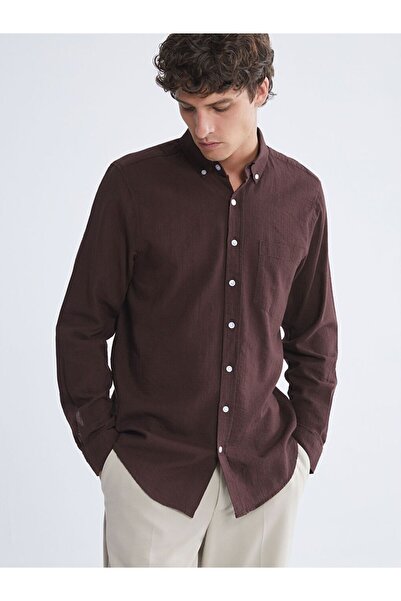 LC Waikiki Lcwaikiki Classic Regular Fit Long Sleeve Men's Textured Shirt