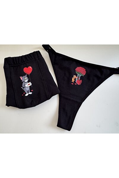 selenesilhouettes ÖZEL BASKILI İÇ ÇAMAŞIRI (ÇİFT KOMBİNİ)