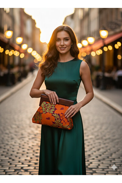 mk bags MK BAG-AHŞAP BURSLU ÇANTA