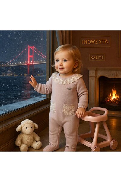 inowesta Kız Bebek çelik gibi Pamuk Triko Tulum