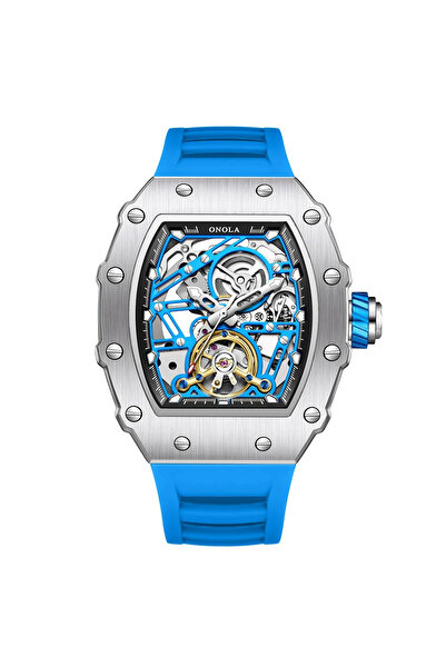 onola Ceas bărbătesc albastru 3854 – Design de lux, mecanic, luminos, rezistent la apă 3ATM