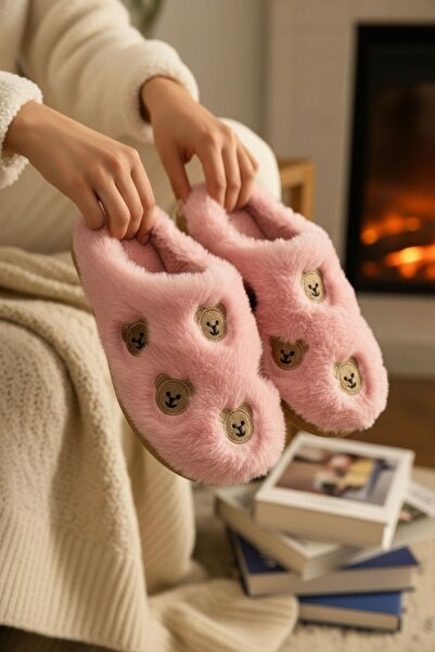 Modafırsat Γυναικείες παντόφλες καθημερινής χρήσης Παντόφλες από βελούδινο μαλλί με επένδυση από γούνα Παντόφλες για επισκέπτες Παντόφλες νυφικού σπιτιού