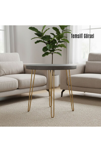 Badem10 Picior de masă din metal auriu Seagull Gold, 41 cm, model unic, durabil, pentru suport pentru mobilier