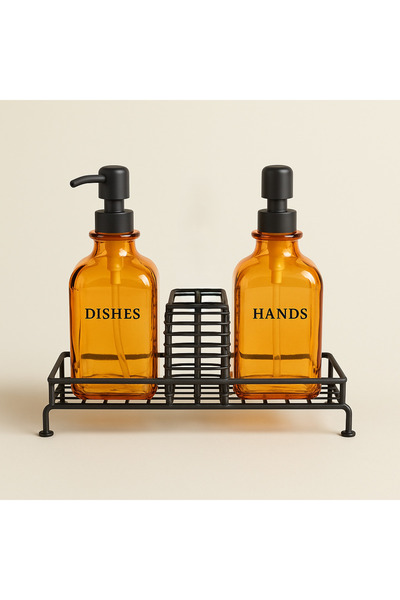 daimahome 2'li Amber Renkli Sabunluk Seti