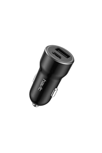 Uno Car Charger, Type-C & USB, 20W, E38 Silicone, Havit HV CC613, Black