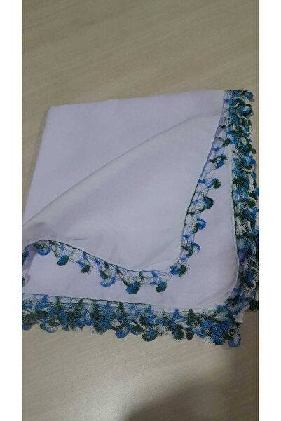 Papatyam 1 Piece 100*100 cm Polyester 3.5 Edge Embroidered Handcrafted Crocheted Writing//Crocheted Embroidered Yemeni/Handcrafted Dowry