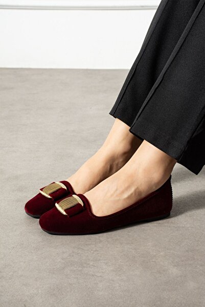 FUGA MODA Milo Bordo Gold Buckle Velvet Textured Elegant Engagement Dowry Bag Guest House Bag