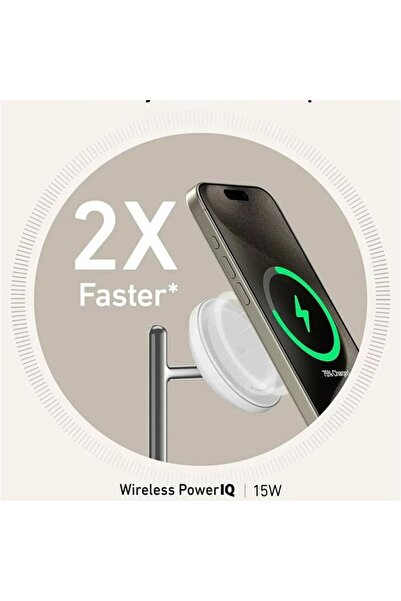 Anker Stație de încărcare pentru iPhone, AirPods Pro și Apple Watch, 15W, încărcător cu cablu USB-C - Alb