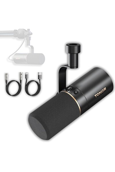 TONOR TD510 MV7 XLR/USB Professional Studio Microphone - Dynamic Cardioid (Black)