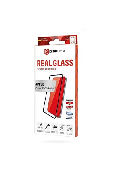 Displex Real Glass Full Cover Screen Protector for iPhone 13 / 13 Pro / 14, Y...