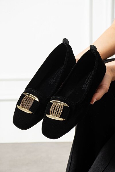 FUGA MODA Milo Black Gold Buckle Velvet Textured Elegant Engagement Dowry Bag Guest House Bag