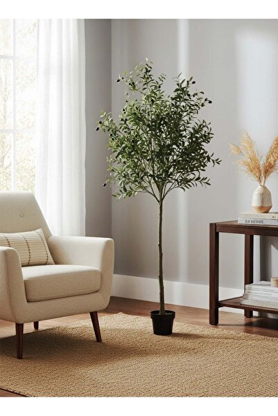 AGD Artificial Olive Tree 205 cm with Realistic Leaves and Branches (Indoor)