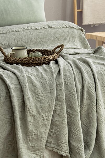 MEET MAYA NATURAL 4-Layer Muslin 100% Cotton Bedspread 230X260 cm – Soft, Breathable, Stylish Design King Size