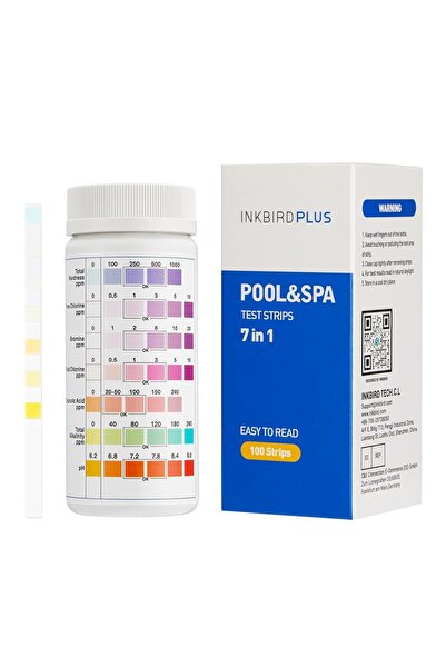 Generics INKBIRDPLUS Pool Test Strips 100 Count, 7-Way Water Testing Kit