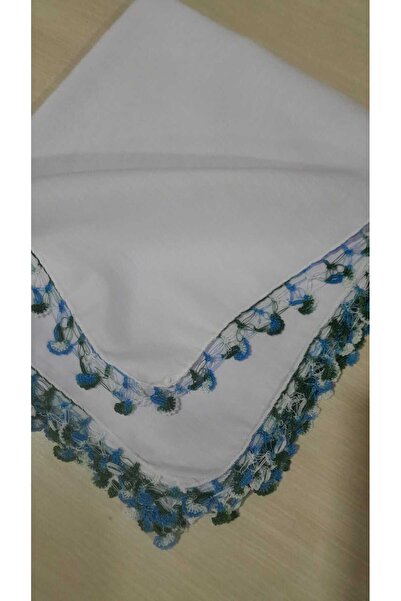 Papatyam 1 Piece 100*100 cm Polyester 3.5 Edge Embroidered Handcrafted Crocheted Writing//Crocheted Embroidered Yemeni/Handcrafted Dowry