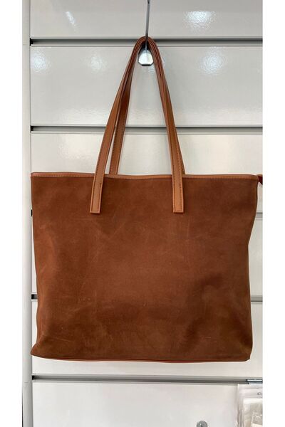 BLACK Large Size Suede Shoulder Bag