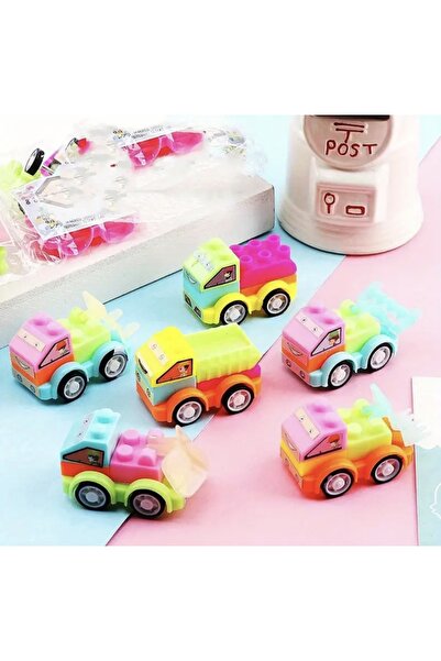 DesingbabyM 3 adet Puzzle araba,inşaat araçları blok oyuncağı,kreş,ödül,doğum...