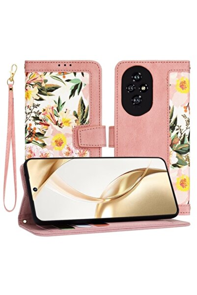 Techsuit Husă FlipCraft pentru Honor 200 (S20), piele ecologică, roz inimă