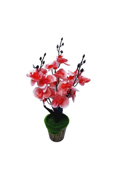 OEM Artificial red orchid with white insert